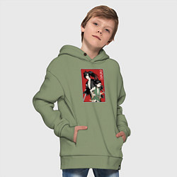 Толстовка оверсайз детская Дороро Dororo, цвет: авокадо — фото 2