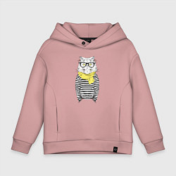 Детское худи оверсайз Hipster Cat