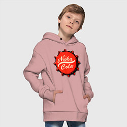 Толстовка оверсайз детская Nuka Cola Fallout, цвет: пыльно-розовый — фото 2