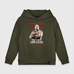 Толстовка оверсайз детская ФЕДОР ЕМЕЛЬЯНЕНКО, цвет: хаки