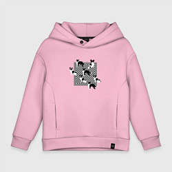 Детское худи оверсайз Черно-белые собачки