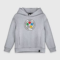 Толстовка оверсайз детская Judo Federation, цвет: меланж