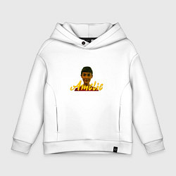 Толстовка оверсайз детская Амели девушка, цвет: белый