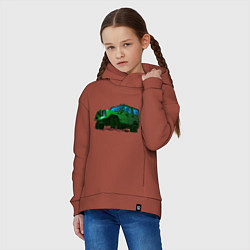 Толстовка оверсайз детская УАЗ Хантер I Hunter, цвет: кирпичный — фото 2