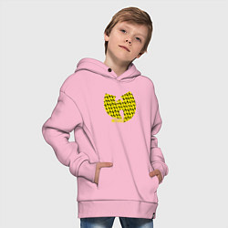 Толстовка оверсайз детская Wu-Tang Style, цвет: светло-розовый — фото 2