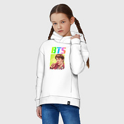 Толстовка оверсайз детская BTS БТС Z, цвет: белый — фото 2