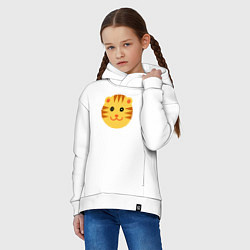 Толстовка оверсайз детская Sunny Tiger, цвет: белый — фото 2