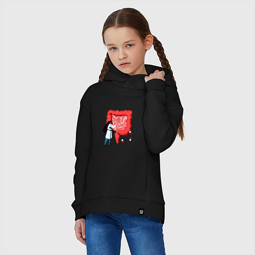 Детское худи оверсайз Мой внутренний мир / Черный – фото 3