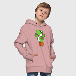 Толстовка оверсайз детская Yoshi, цвет: пыльно-розовый — фото 2