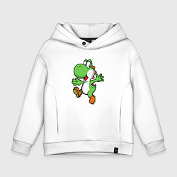 Толстовка оверсайз детская Mario Yoshi, цвет: белый