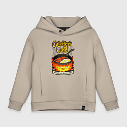 Толстовка оверсайз детская Calcifer cook, цвет: миндальный