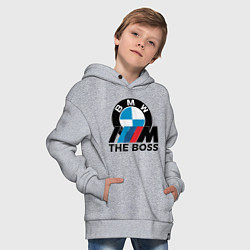 Толстовка оверсайз детская BMW BOSS, цвет: меланж — фото 2