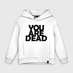 Толстовка оверсайз детская DayZ: You are Dead, цвет: белый