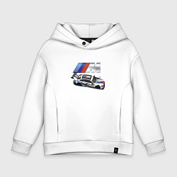Толстовка оверсайз детская BMW Great Racing Team, цвет: белый