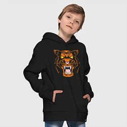 Толстовка оверсайз детская Mood Tiger, цвет: черный — фото 2