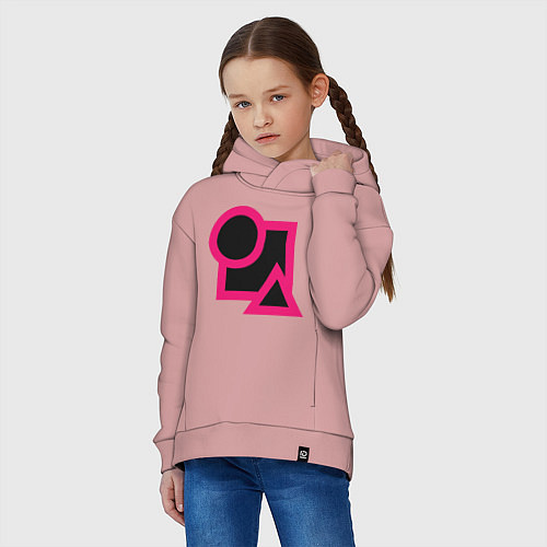 Детское худи оверсайз Pink Black Game / Пыльно-розовый – фото 3
