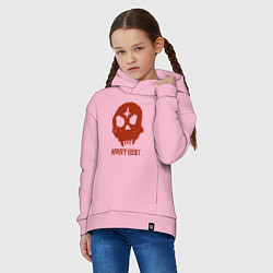 Толстовка оверсайз детская Money Heist Skull, цвет: светло-розовый — фото 2