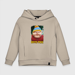 Толстовка оверсайз детская Eric Cartman 3D South Park, цвет: миндальный