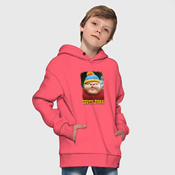 Толстовка оверсайз детская Eric Cartman 3D South Park, цвет: коралловый — фото 2