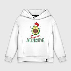 Толстовка оверсайз детская AVOCHRISTMAS AVOCADO, цвет: белый