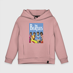 Толстовка оверсайз детская The Beatles - world legend!, цвет: пыльно-розовый