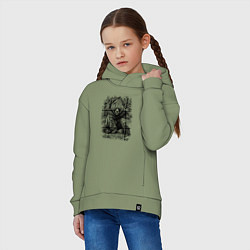 Толстовка оверсайз детская Истинный хозяин Русского леса, цвет: авокадо — фото 2