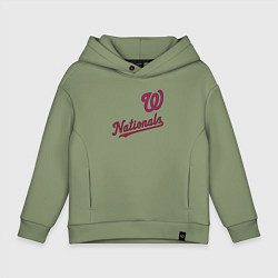 Толстовка оверсайз детская Washington Nationals - baseball team!, цвет: авокадо