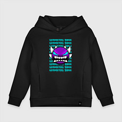 Детское худи оверсайз GEOMETRY DASH ФИОЛЕТОВЫЙ ДЕМОН ГЕОМЕТРИЯ