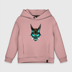 Детское худи оверсайз МАСКА СЯО ГЕНШИН ИМПАКТ НЕОН