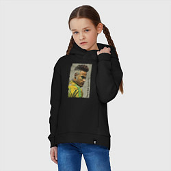 Толстовка оверсайз детская Neymar Junior - Brazil national team, цвет: черный — фото 2