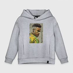 Толстовка оверсайз детская Neymar Junior - Brazil national team, цвет: меланж