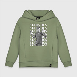 Толстовка оверсайз детская Lil Timmy Tim Statistics, цвет: авокадо