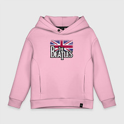 Толстовка оверсайз детская The Beatles Great Britain Битлз, цвет: светло-розовый