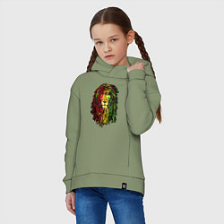 Толстовка оверсайз детская Jam lioN, цвет: авокадо — фото 2