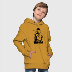 Толстовка оверсайз детская Elvis, цвет: горчичный — фото 2
