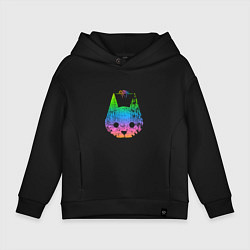 Толстовка оверсайз детская Stray: Gradient, цвет: черный