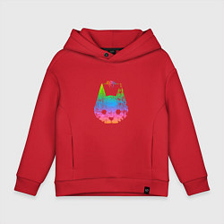 Толстовка оверсайз детская Stray: Gradient, цвет: красный