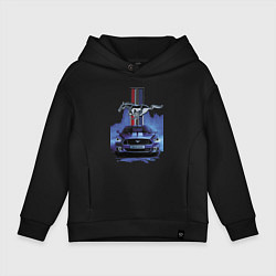 Толстовка оверсайз детская Mustang - лучший среди равных!, цвет: черный