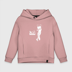 Толстовка оверсайз детская Крёстный отец Logo, цвет: пыльно-розовый