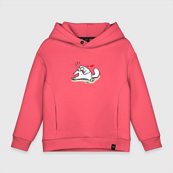 Детское худи оверсайз Кот Саймон Сердечко Love