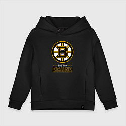 Толстовка оверсайз детская Boston Bruins , Бостон Брюинз, цвет: черный