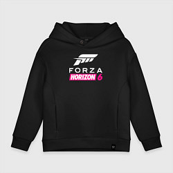 Толстовка оверсайз детская Forza Horizon 6 logo, цвет: черный