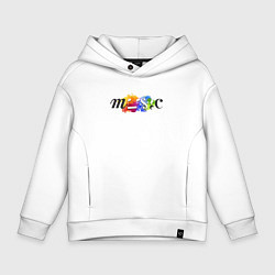 Детское худи оверсайз Music Цветная Портрет