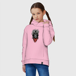 Толстовка оверсайз детская Горилла Крутой перец, цвет: светло-розовый — фото 2