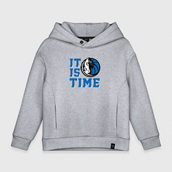 Толстовка оверсайз детская It Is Dallas Mavericks Time Даллас Мэверикс, цвет: меланж