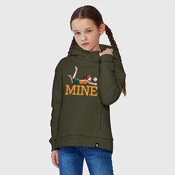 Толстовка оверсайз детская Volleyball - Mine, цвет: хаки — фото 2