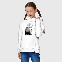 Толстовка оверсайз детская Cool Dino!, цвет: белый — фото 2