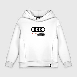 Толстовка оверсайз детская Audi Prestige, цвет: белый