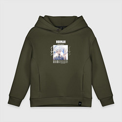 Толстовка оверсайз детская I Norman, цвет: хаки