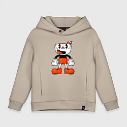 Детское худи оверсайз Cuphead красная чашечка